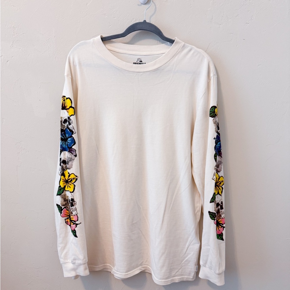 Originals Collection Floral Sleeve White Long Sleeve Shirt